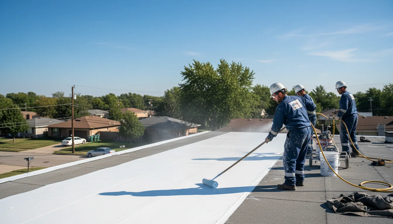 Commercial roof coating in Halstead, KS near me